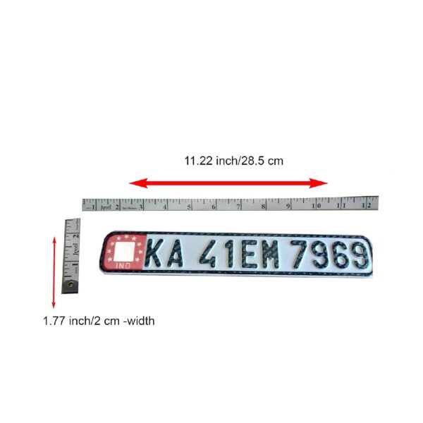 Innovqaraj Embossed Aluminium Ind Number Plate for Bike | Fancy | No Bar or Serial Code | Non HSRP Plate | for Old Bike Only (Red) - Image 4