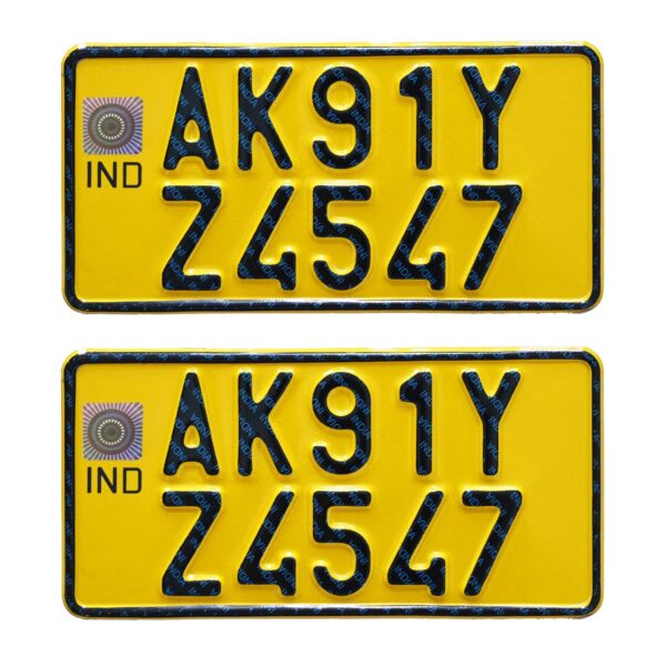 Innovqaraj Embossed 3 Wheeler Auto Number Plate | Fancy | No Bar or ...