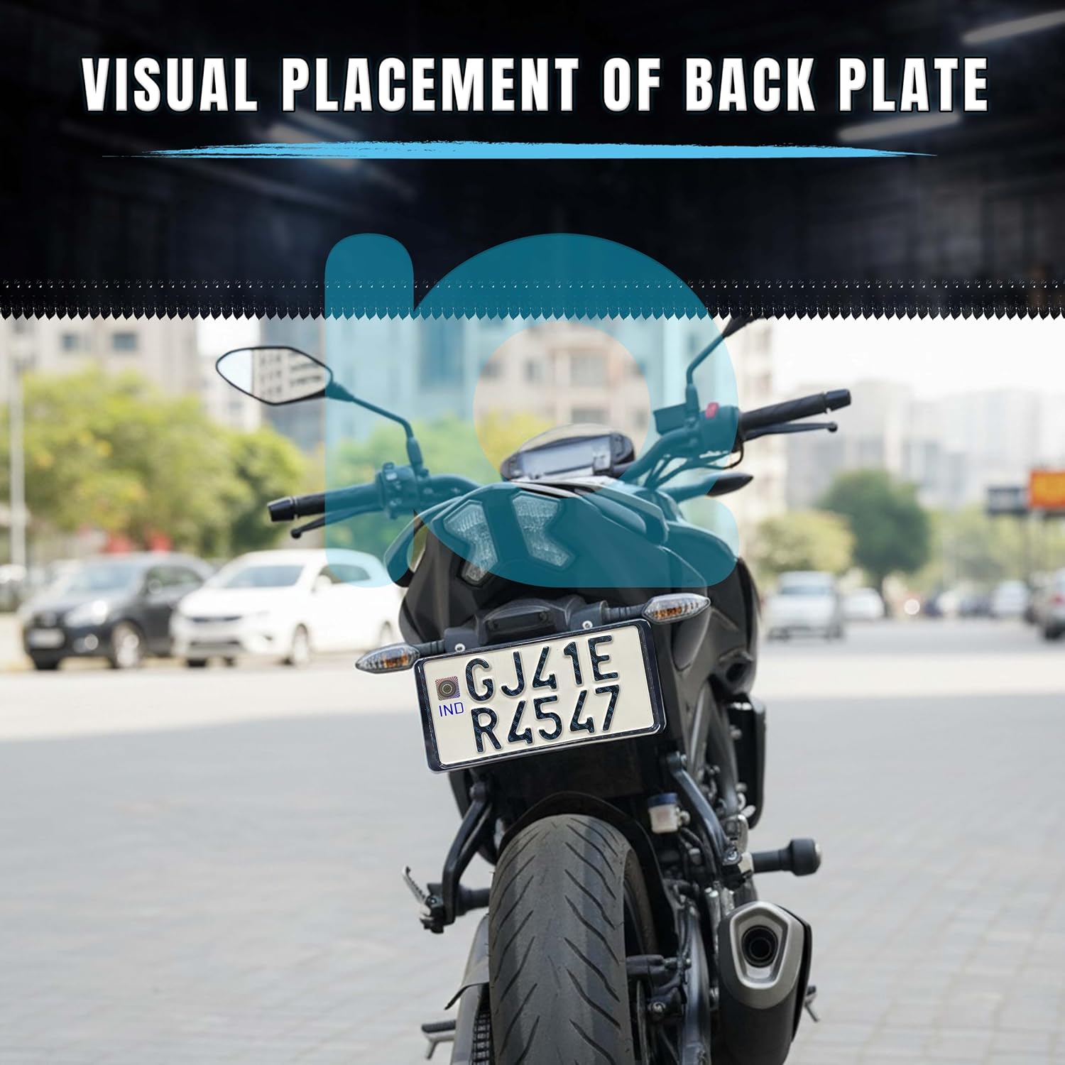 Visual Placement of Back plate on a Bike
